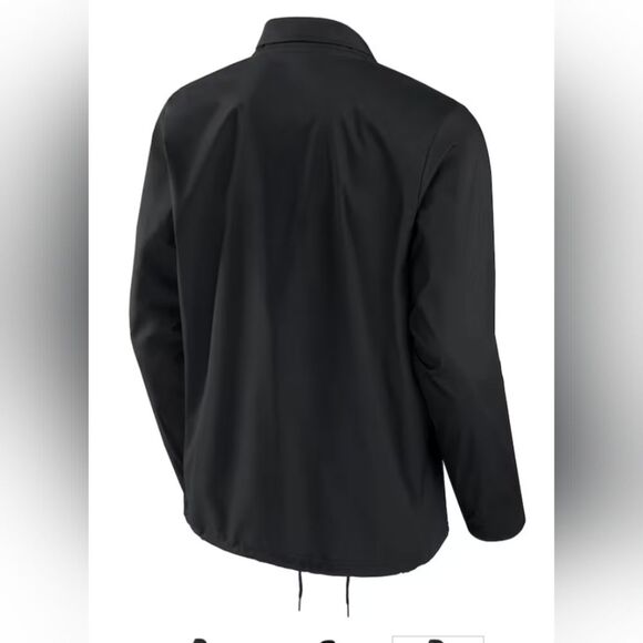 NWT NHL Boston Bruins Black Fanatics Branded True Varsity Coach Jacket Mens M - Picture 2 of 12